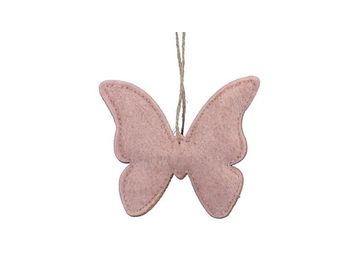 Závesná filcová dekorácia 10,5cm - staroružový motýľ